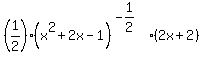%281%2F2%29%2A%28x%5E2+%2B+2x+-+1%29%5E%28-1%2F2%29%2A%282x%2B2%29
