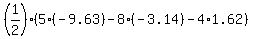 %281%2F2%29%2A+%285%2A%28-9.63%29+-+8%2A%28-3.14%29+-+4%2A1.62%29
