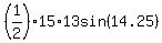 %281%2F2%29%2A15%2A13sin%2814.25%29