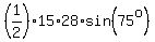 %281%2F2%29%2A15%2A28%2Asin%2875%5Eo%29