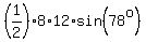 %281%2F2%29%2A8%2A12%2Asin%2878%5Eo%29