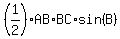 %281%2F2%29%2AAB%2ABC%2Asin%28B%29