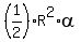 %281%2F2%29%2AR%5E2%2Aalpha