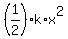 %281%2F2%29%2Ak%2Ax%5E2