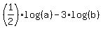 %281%2F2%29%2Alog%28%28a%29%29+-+3%2Alog%28%28b%29%29