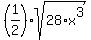 %281%2F2%29%2Asqrt%2828%2Ax%5E3%29