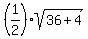 %281%2F2%29%2Asqrt%2836%2B4%29