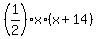 %281%2F2%29%2Ax%2A%28x%2B14%29