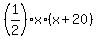 %281%2F2%29%2Ax%2A%28x%2B20%29
