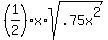 %281%2F2%29%2Ax%2Asqrt%28.75x%5E2%29