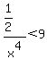 %281%2F2%29%2Fx%5E4+%3C+9