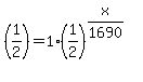 %281%2F2%29=1%2A%281%2F2%29%5E%28x%2F1690%29