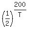 %281%2F2%29%5E%28200%2FT%29