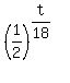 %281%2F2%29%5E%28t%2F18%29