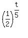 %281%2F2%29%5E%28t%2F5%29