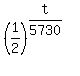%281%2F2%29%5E%28t%2F5730%29