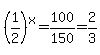 %281%2F2%29%5Ex+=+100%2F150+=+2%2F3