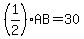 %281%2F2%29AB=30