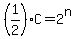 %281%2F2%29C=2%5En