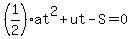 %281%2F2%29at%5E2%2But-S=0