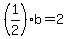 %281%2F2%29b+=+2