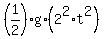 %281%2F2%29g%2A%282%5E2%2At%5E2%29