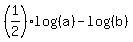 \"%281%2F2%29log%28%28a%29%29-log%28%28b%29%29\"