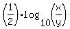 %281%2F2%29log%2810%2C%28x%2Fy%29%29