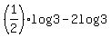 %281%2F2%29log%283%29-2log%283%29