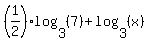 %281%2F2%29log%283%2C%287%29%29%2Blog%283%2C%28x%29%29