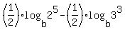 %281%2F2%29log%28b%2C2%5E5%29+-+%281%2F2%29log%28b%2C3%5E3%29%29