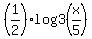 %281%2F2%29log3%28x%2F5%29