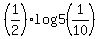 %281%2F2%29log5%281%2F10%29