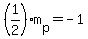 %281%2F2%29m%5Bp%5D=-1