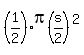 %281%2F2%29pi%28s%2F2%29%5E2
