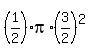 %281%2F2%29pi%2A%283%2F2%29%5E2