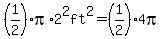 %281%2F2%29pi%2A2%5E2ft%5E2=%281%2F2%294pi