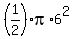 %281%2F2%29pi%2A6%5E2