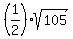 %281%2F2%29sqrt%28105%29