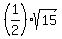 %281%2F2%29sqrt%2815%29