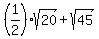 %281%2F2%29sqrt%2820%29%2Bsqrt%2845%29