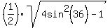%281%2F2%29sqrt%284sin%5E2%2836%29-1%29