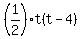 %281%2F2%29t%28t-4%29
