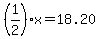 %281%2F2%29x=18.20