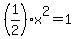 %281%2F2%29x%5E2=1
