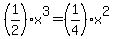 %281%2F2%29x%5E3=%281%2F4%29x%5E2