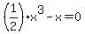 %281%2F2%29x%5E3-x=0