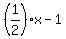 %281%2F2%29x+-+1