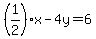 %281%2F2%29x-4y=6
