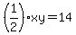 %281%2F2%29xy=14